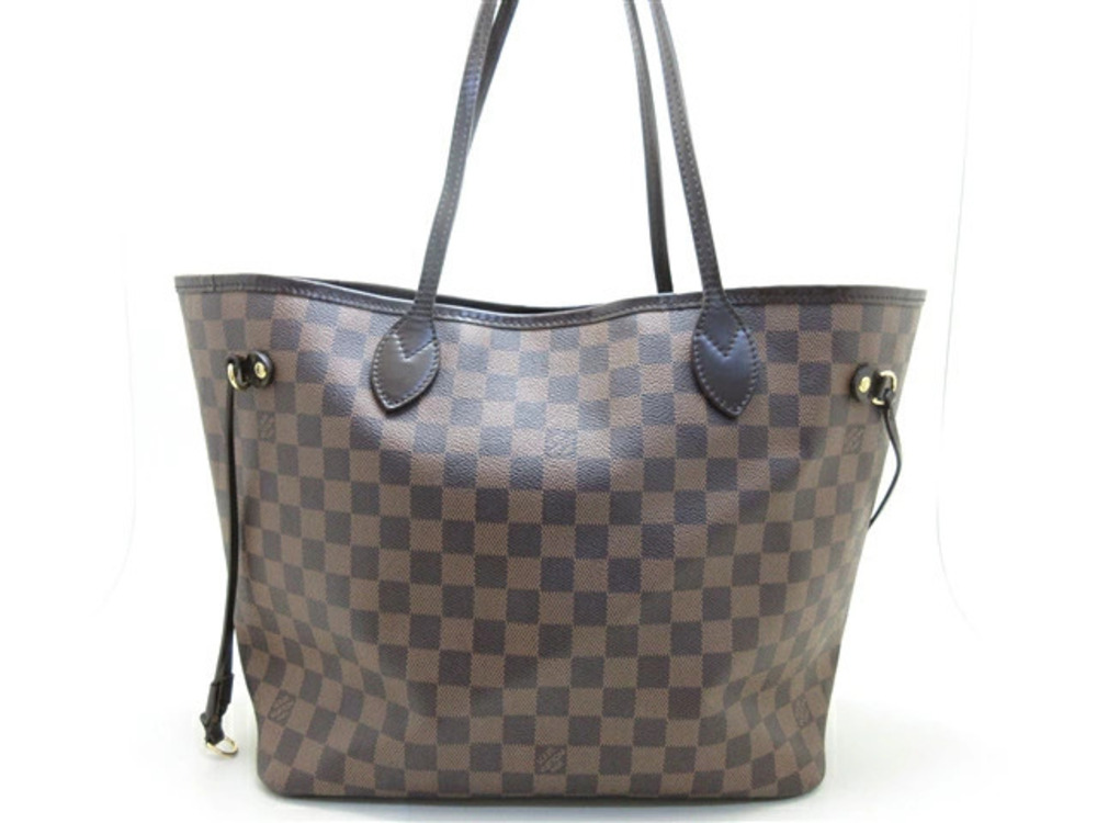 LOUIS VUITTON Neverfull Tote Bag Damier Ebene Brown